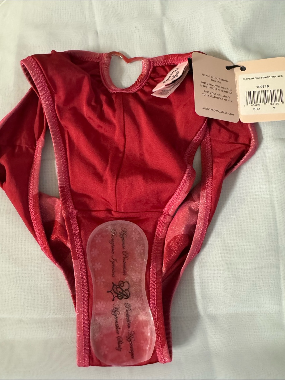 Agent Provocateur 💯% Authentic ELSPEH BIKINI PINK/RED HEART Set - NWT - Size 2 - Picture 7 of 12